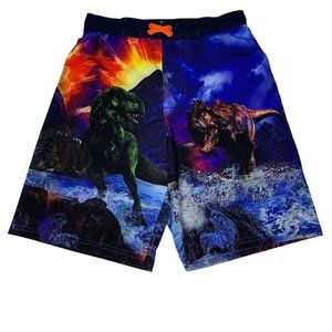 Wonder Nation Dinosaur Swim Trunks Boys Large 10-12 Pull On Back Elastic NWOT